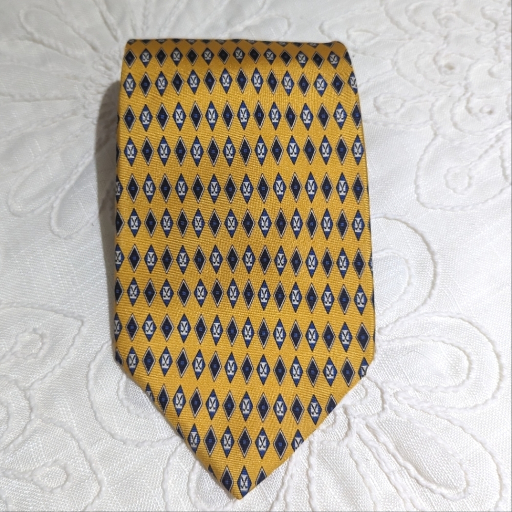 Chaps Golf Motif Silk Tie